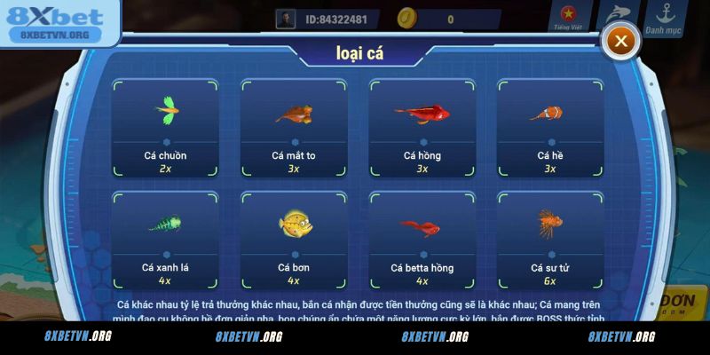 Đôi nét về Bắn Cá Vui Vẻ 8XBET